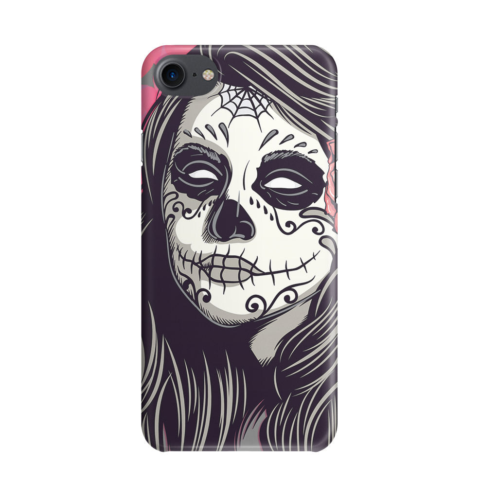 Girl Skull Flower iPhone SE 3rd Gen 2022 Case