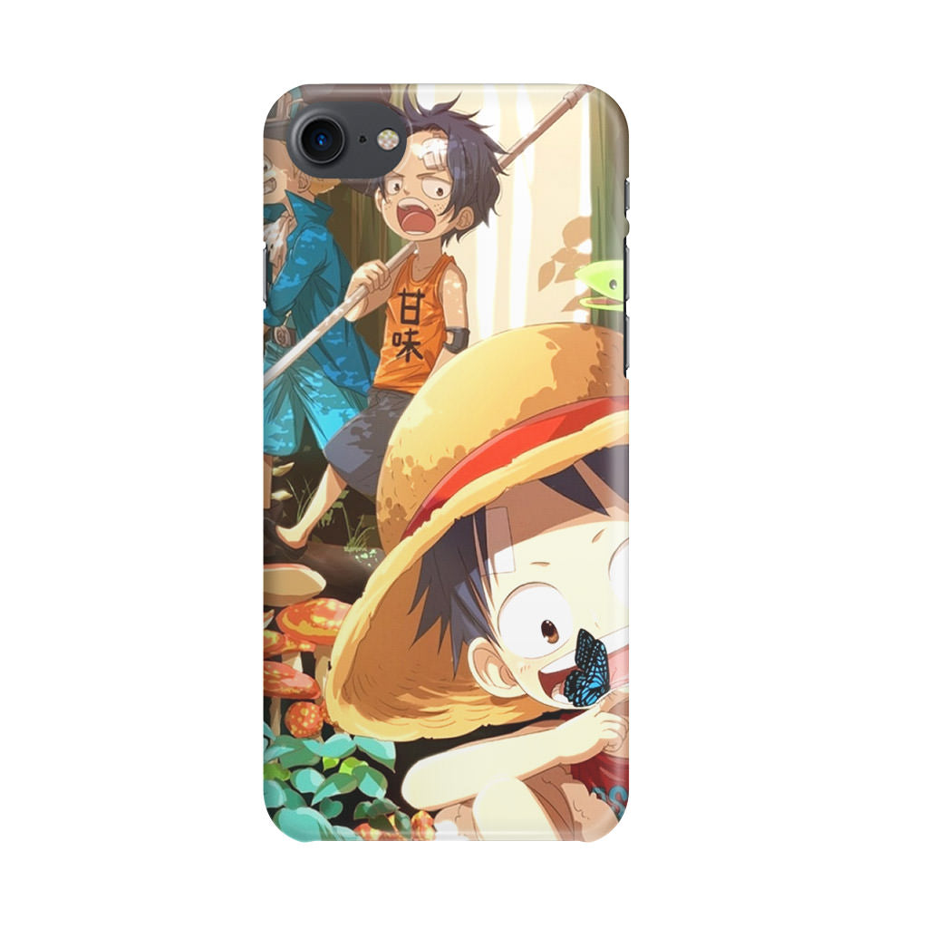 One Piece Little Sabo Ace Luffy Cute iPhone SE 3rd Gen 2022 Case