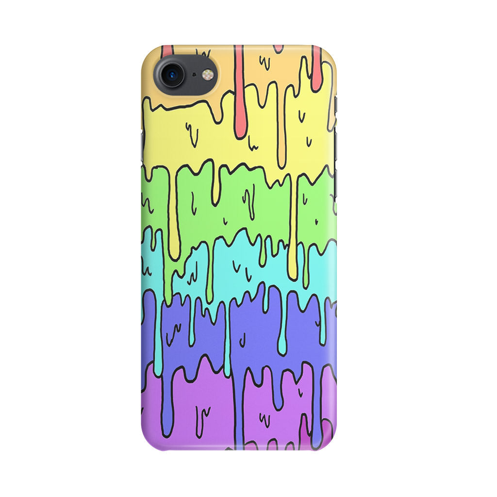 Pastel Kawaii Melting Rainbow iPhone SE 3rd Gen 2022 Case