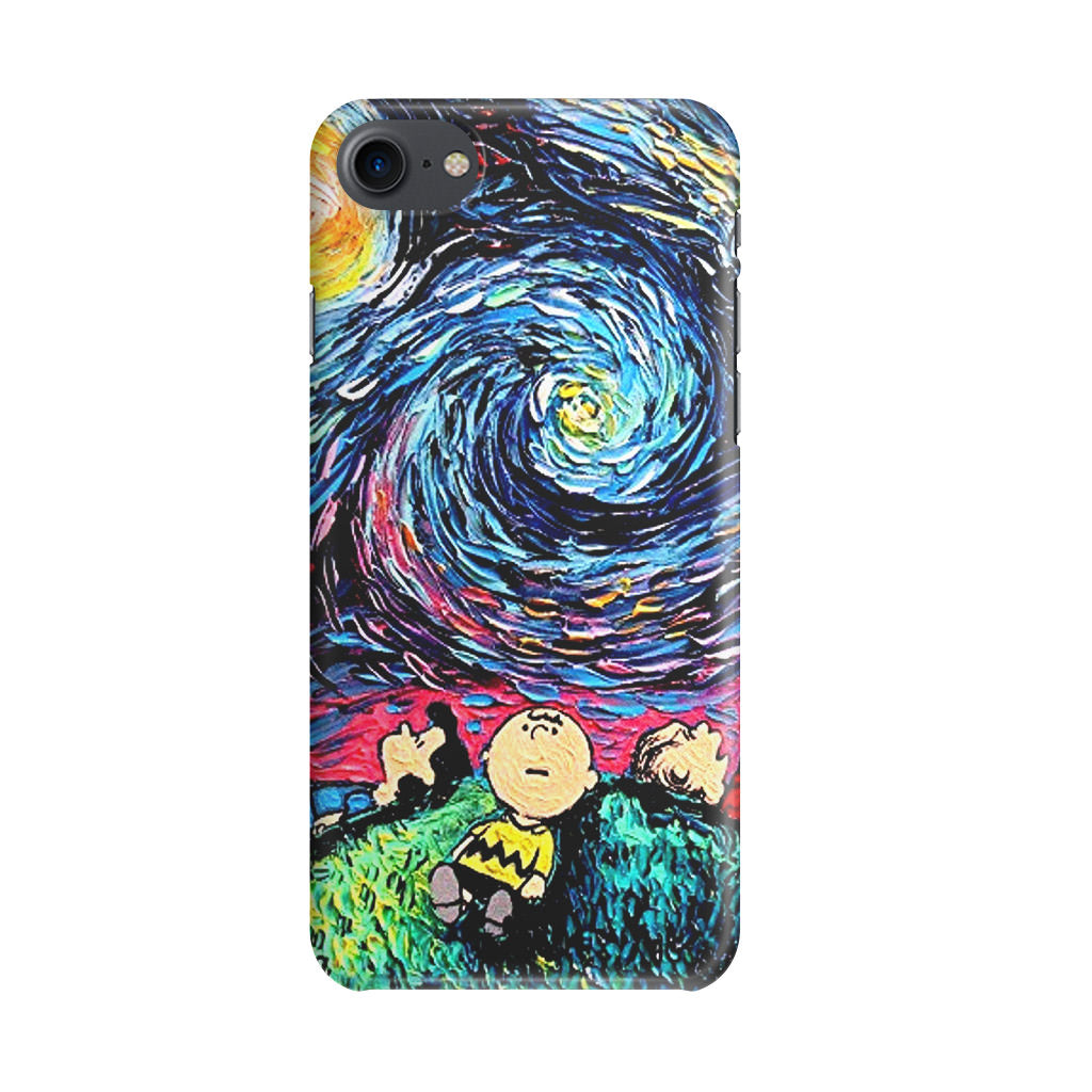 Peanuts At Starry Night iPhone SE 3rd Gen 2022 Case