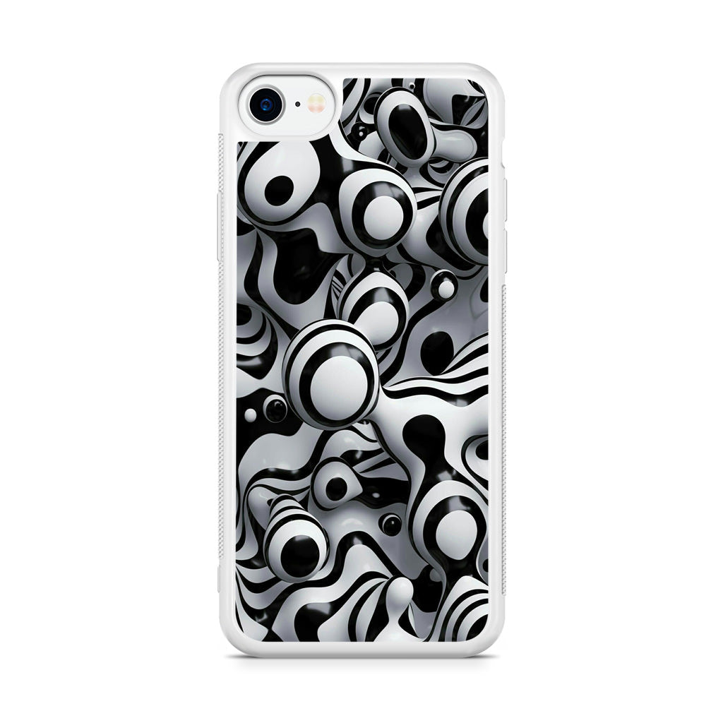 Abstract Art Black White iPhone SE 3rd Gen 2022 Case