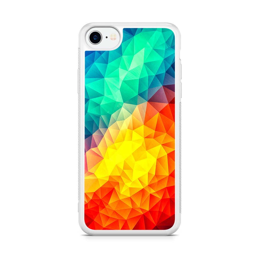 Abstract Multicolor Cubism Painting iPhone SE 3rd Gen 2022 Case