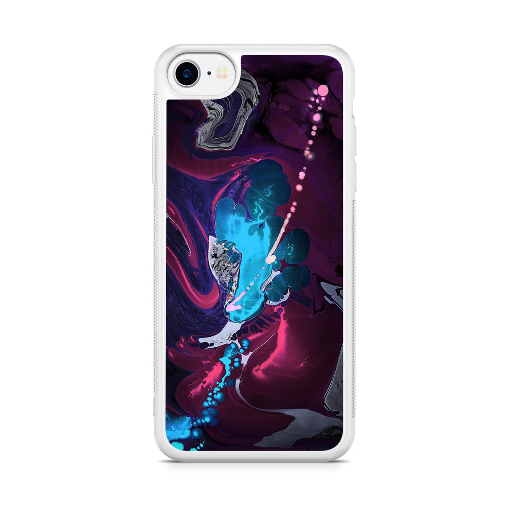 Abstract Purple Blue Art iPhone SE 3rd Gen 2022 Case