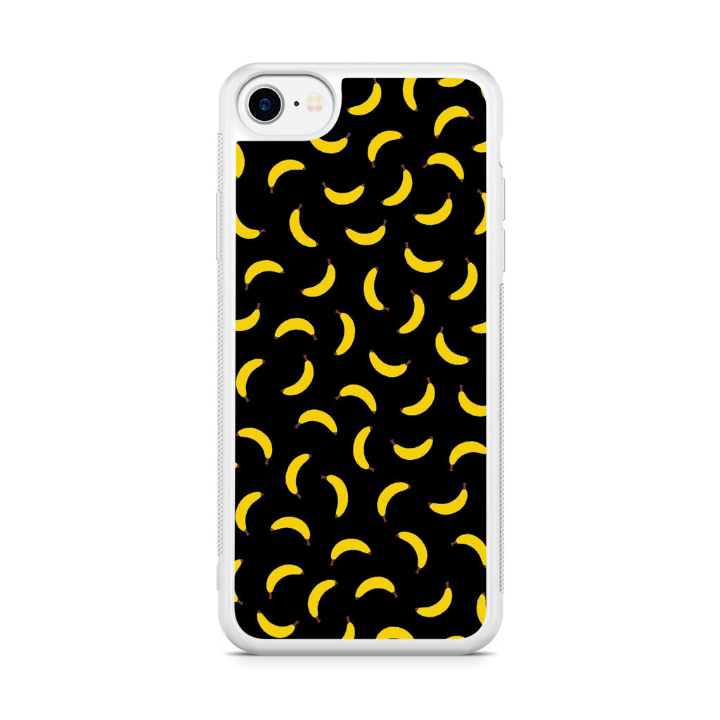 Bananas Fruit Pattern Black iPhone SE 3rd Gen 2022 Case