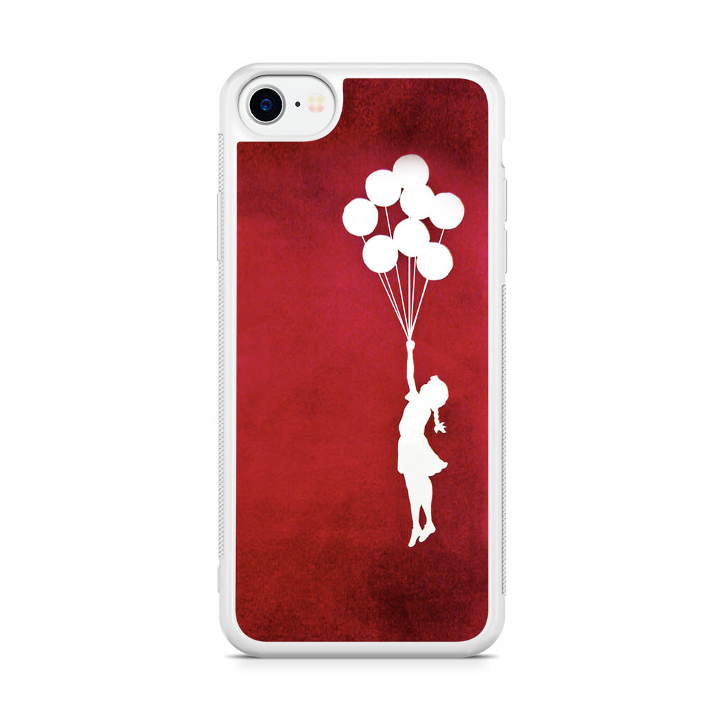 Banksy Girl With Balloons Red iPhone SE 3rd Gen 2022 Case