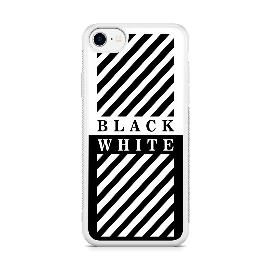 Black White Stripes iPhone SE 3rd Gen 2022 Case