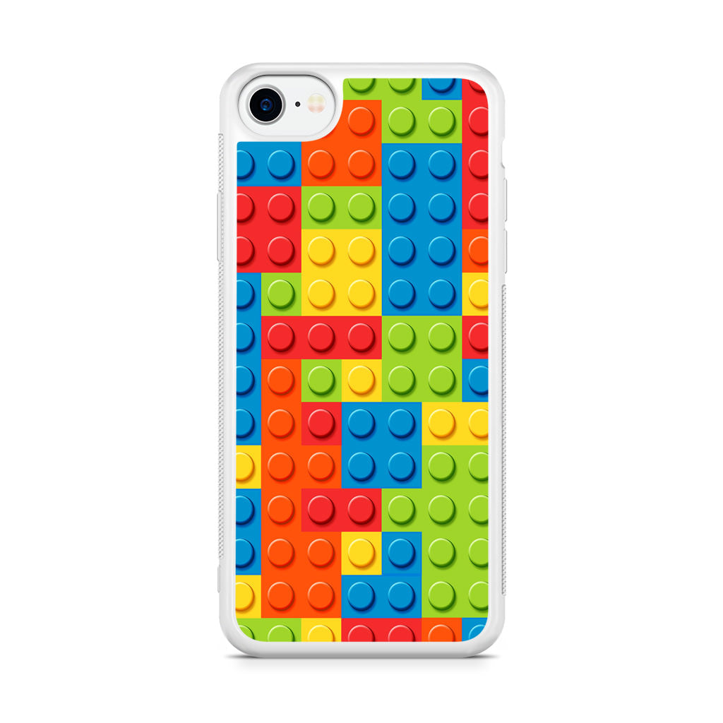 Blocks Rainbow Pattern iPhone SE 3rd Gen 2022 Case