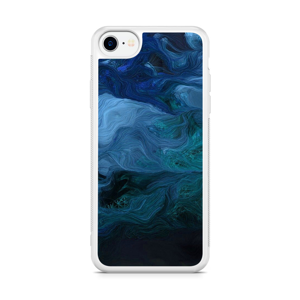 Blue Abstract Art iPhone SE 3rd Gen 2022 Case