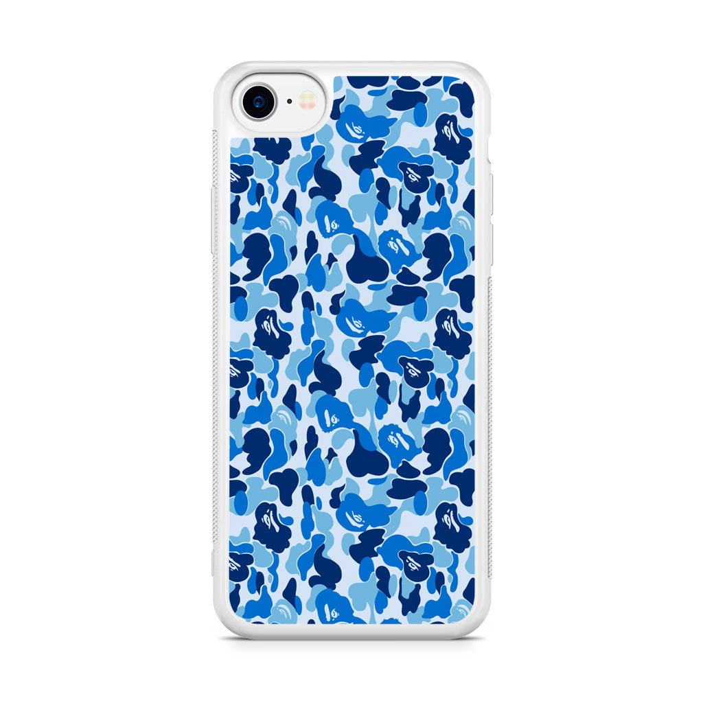 Blue Camo iPhone SE 3rd Gen 2022 Case