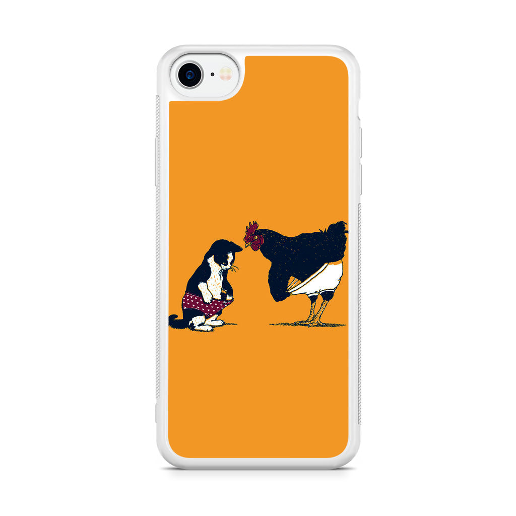 Cat Chicken Yellow Underwear Cute iPhone SE 3rd Gen 2022 Case