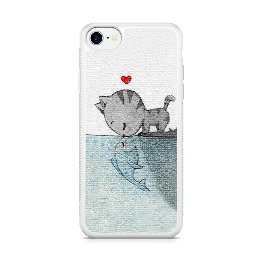 Cat Fish Kisses iPhone SE 3rd Gen 2022 Case