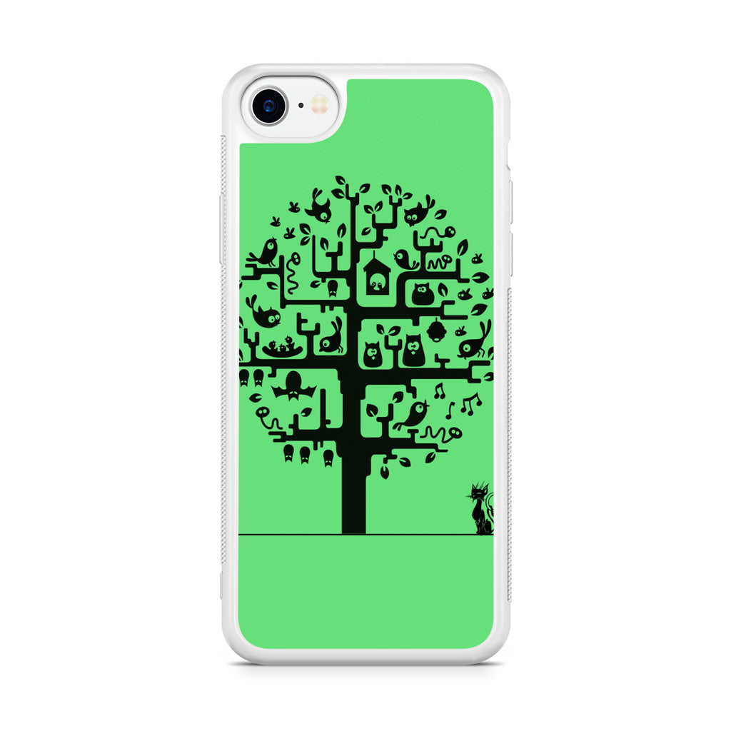 Cat Tree iPhone SE 3rd Gen 2022 Case