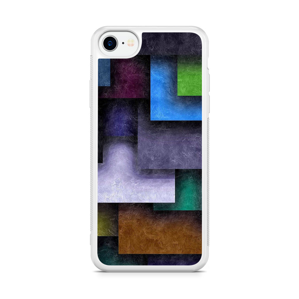 Colorful Rectangel Art iPhone SE 3rd Gen 2022 Case