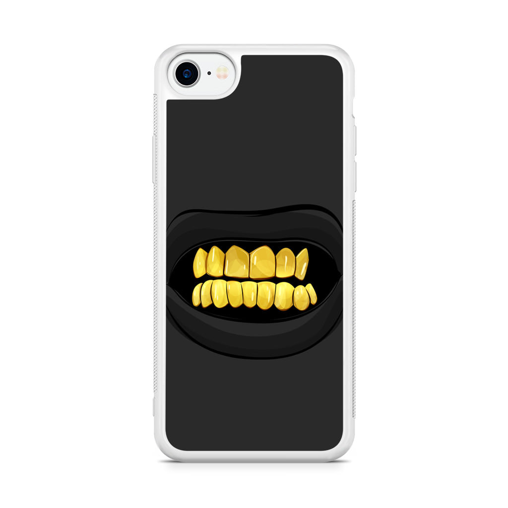 Gold Grillz iPhone SE 3rd Gen 2022 Case