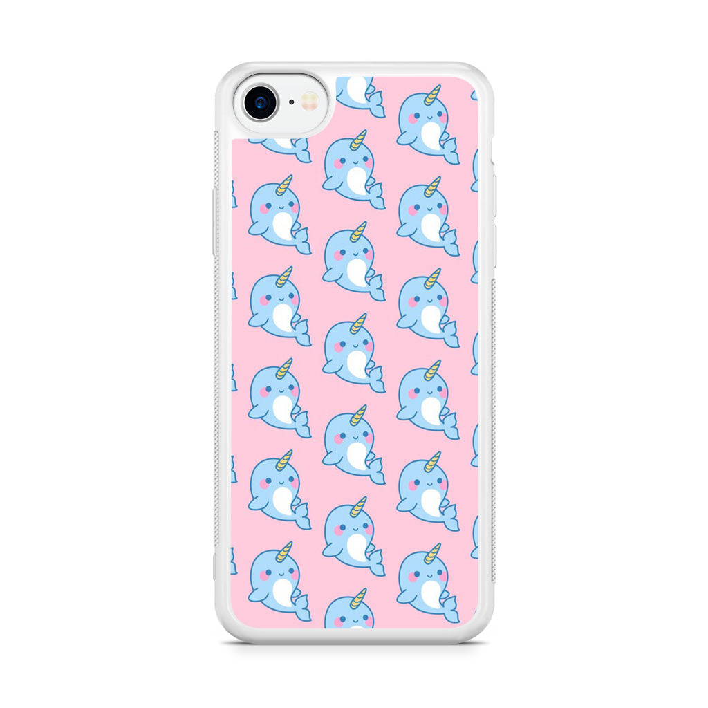 Horned Whales Pattern iPhone SE 3rd Gen 2022 Case