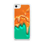 Orange Paint Dripping iPhone SE 3rd Gen 2022 Case