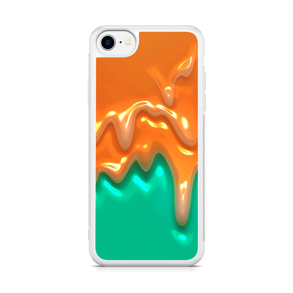 Orange Paint Dripping iPhone SE 3rd Gen 2022 Case