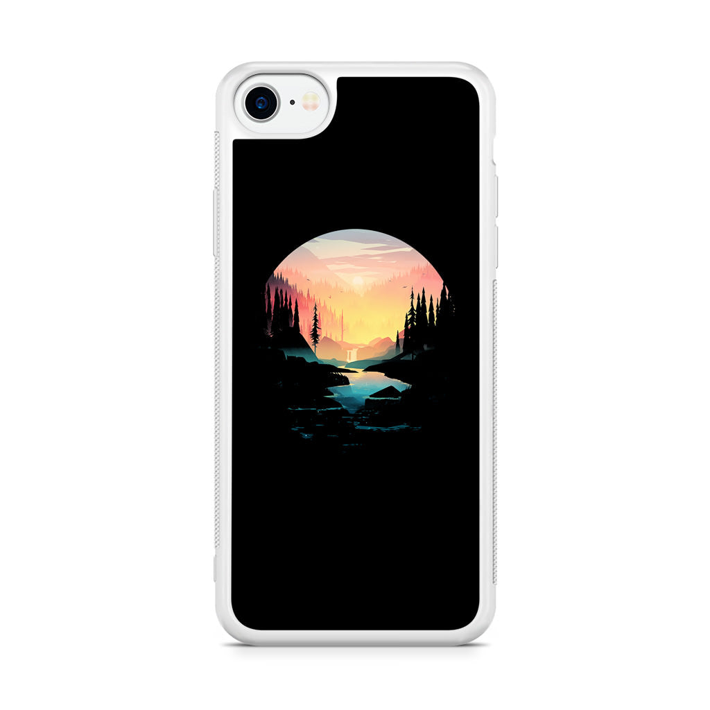 River Path at Dusk iPhone SE 3rd Gen 2022 Case