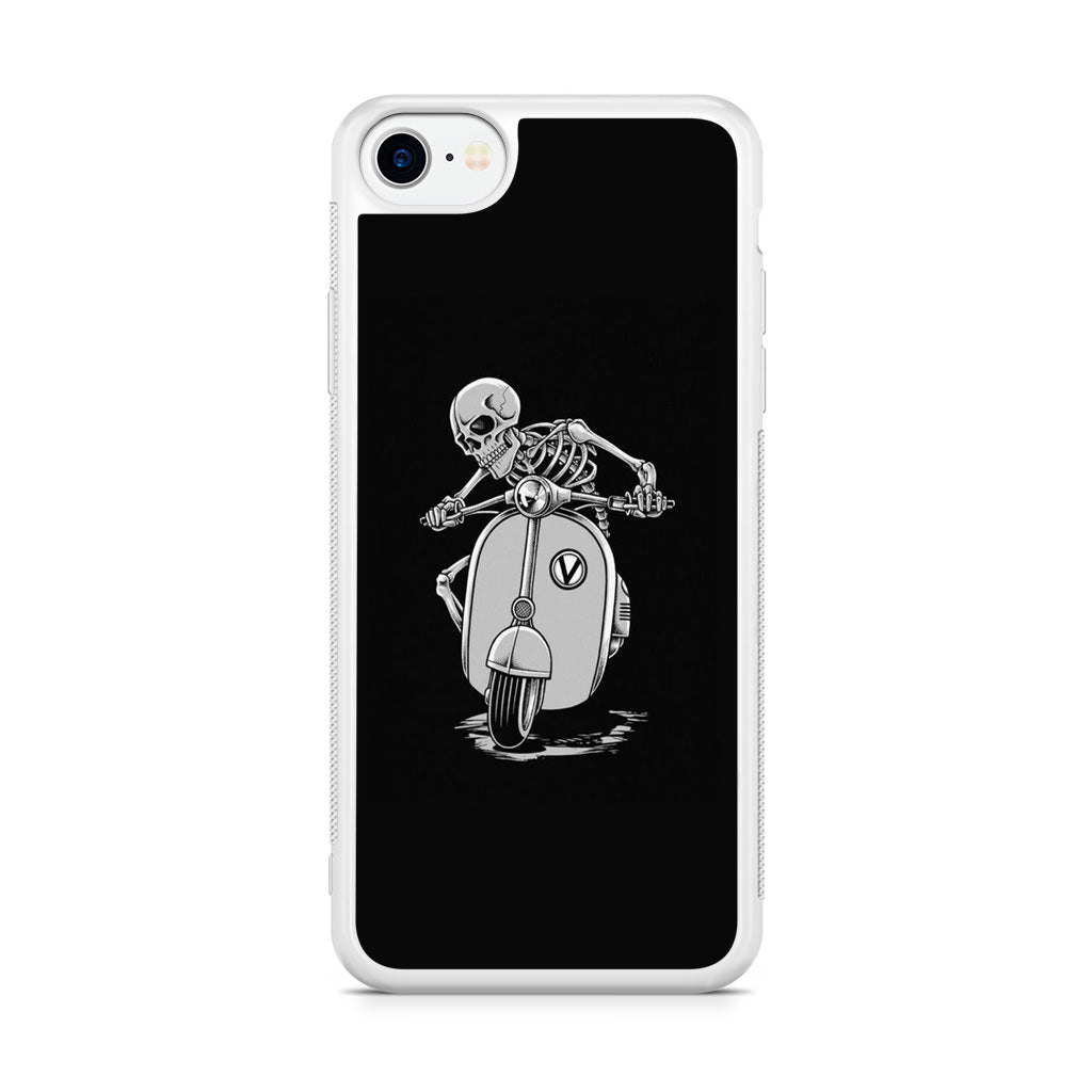 Skeleton Rides Scooter iPhone SE 3rd Gen 2022 Case