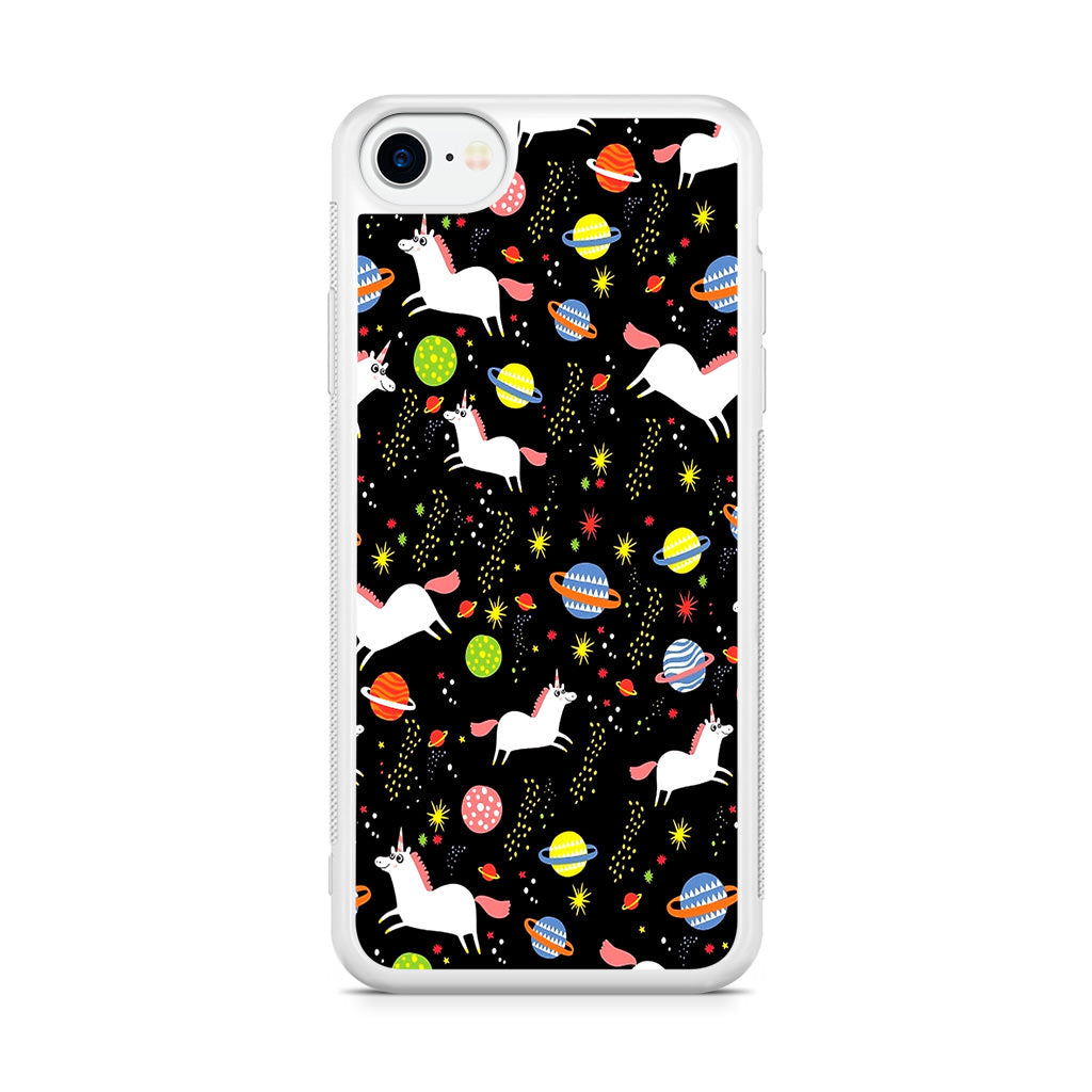 Space Unicorn Pattern iPhone SE 3rd Gen 2022 Case