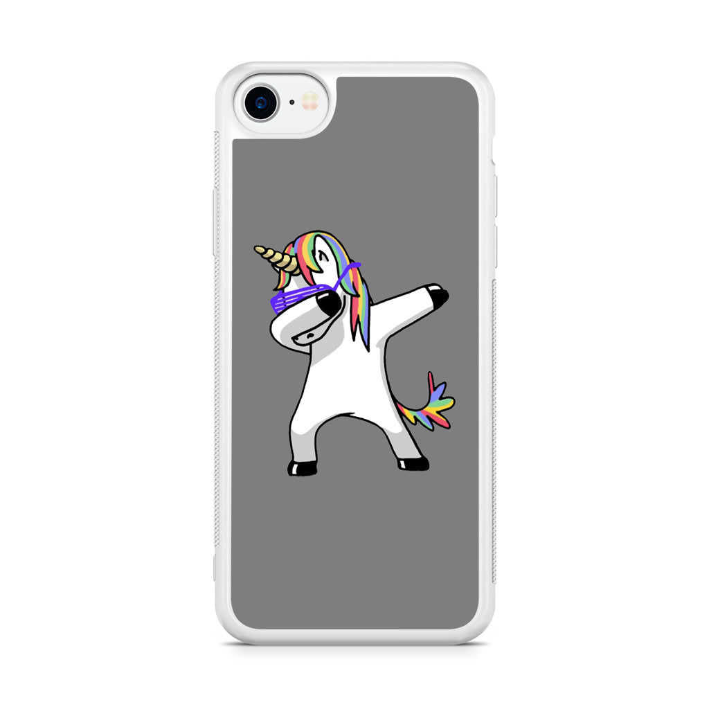 Unicorn Dabbing Grey iPhone SE 3rd Gen 2022 Case