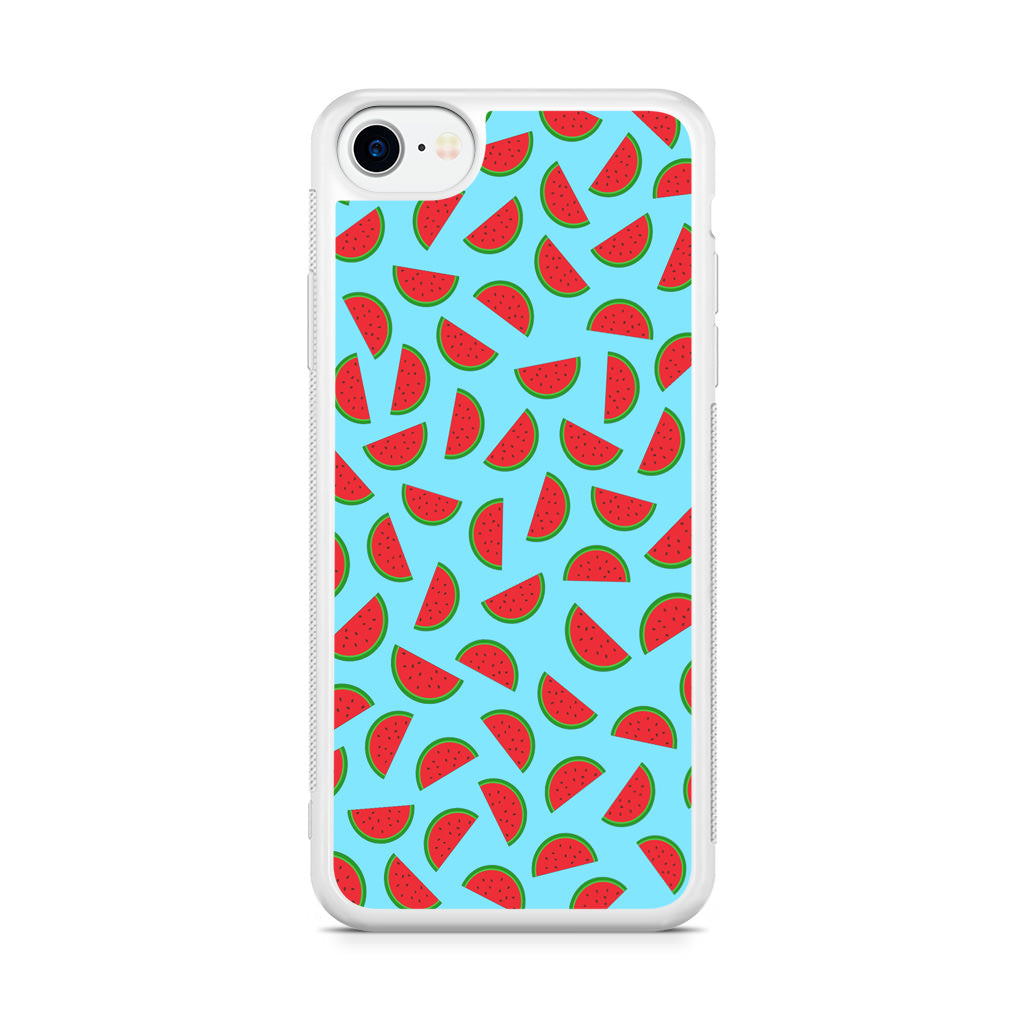 Watermelon Fruit Pattern Blue iPhone SE 3rd Gen 2022 Case