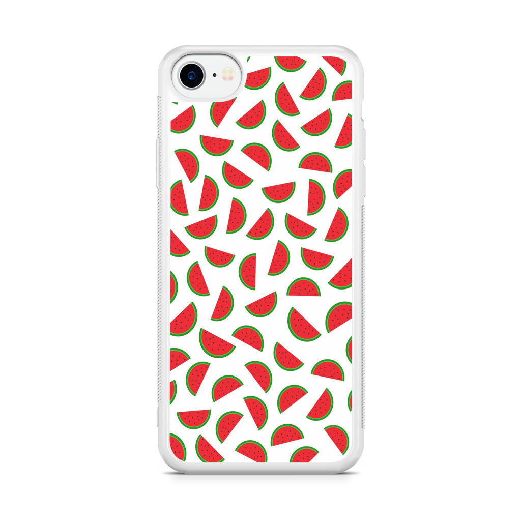 Watermelon Fruit Pattern White iPhone SE 3rd Gen 2022 Case