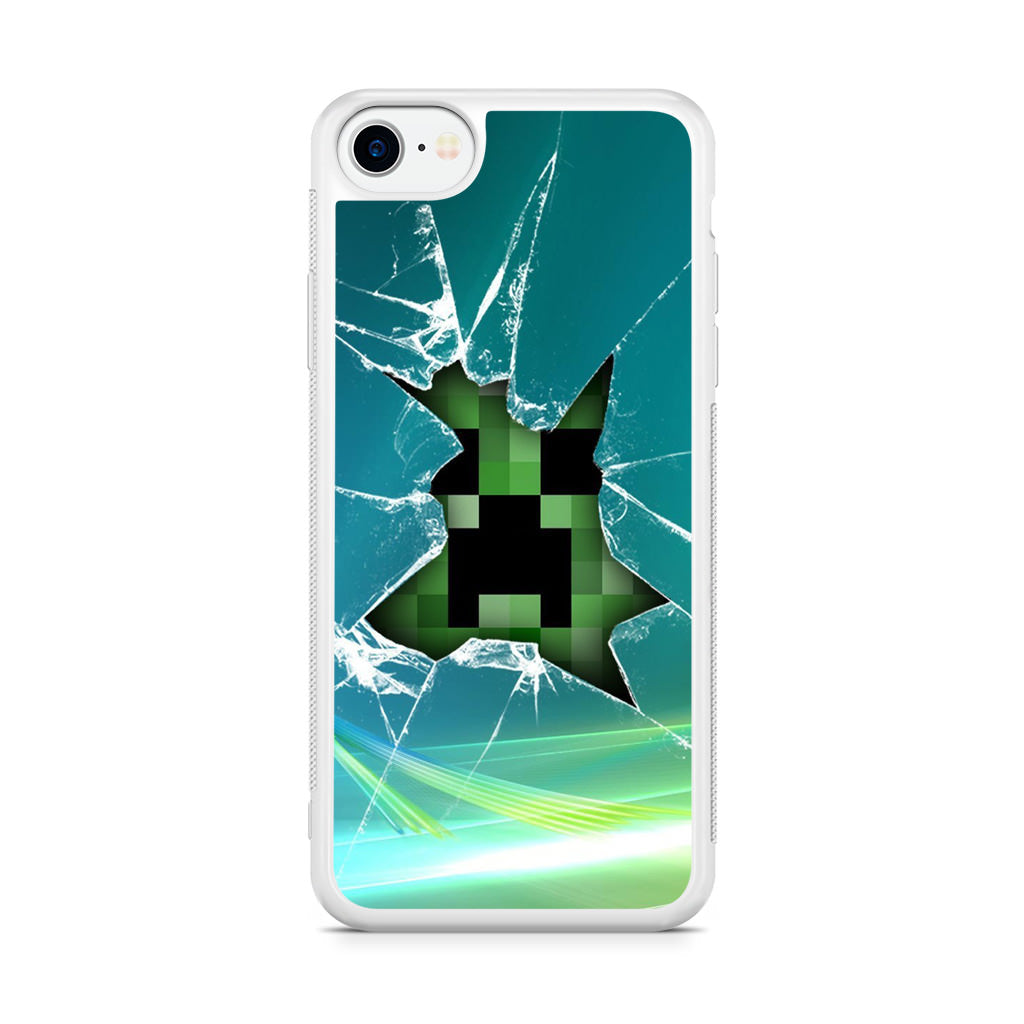 Creeper Glass Broken Green iPhone SE 3rd Gen 2022 Case