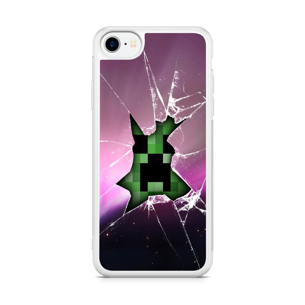 Creeper Glass Broken Violet iPhone SE 3rd Gen 2022 Case