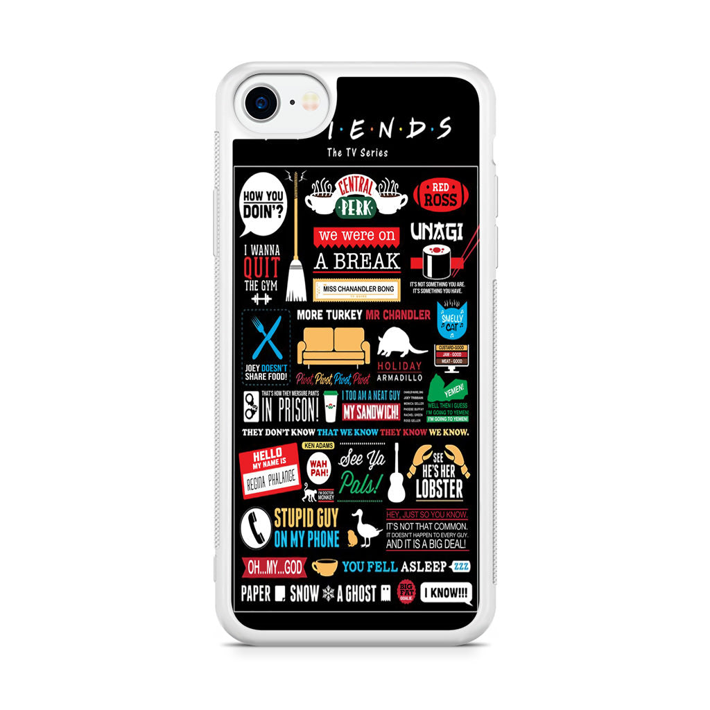 Friends TV Show Quotes Poster iPhone SE 3rd Gen 2022 Case