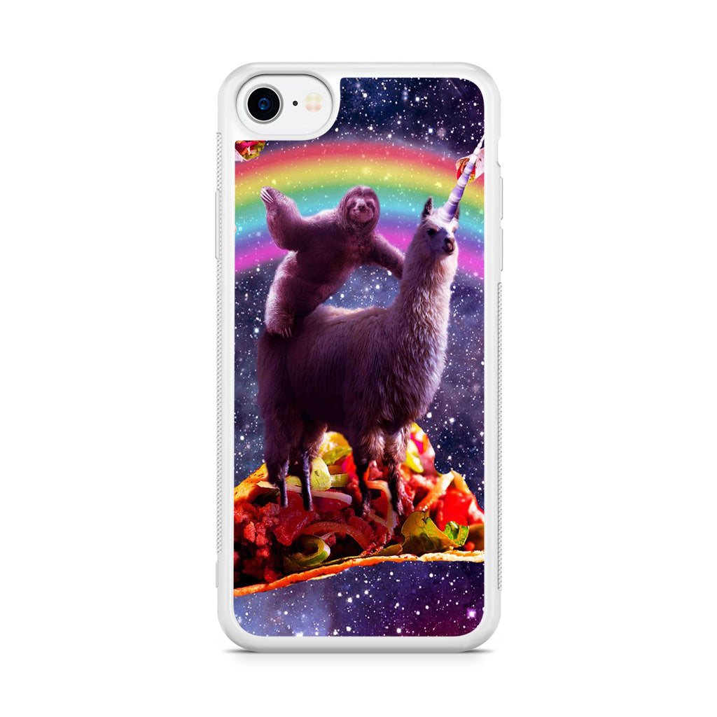 LLama And Sloth On Space iPhone SE 3rd Gen 2022 Case