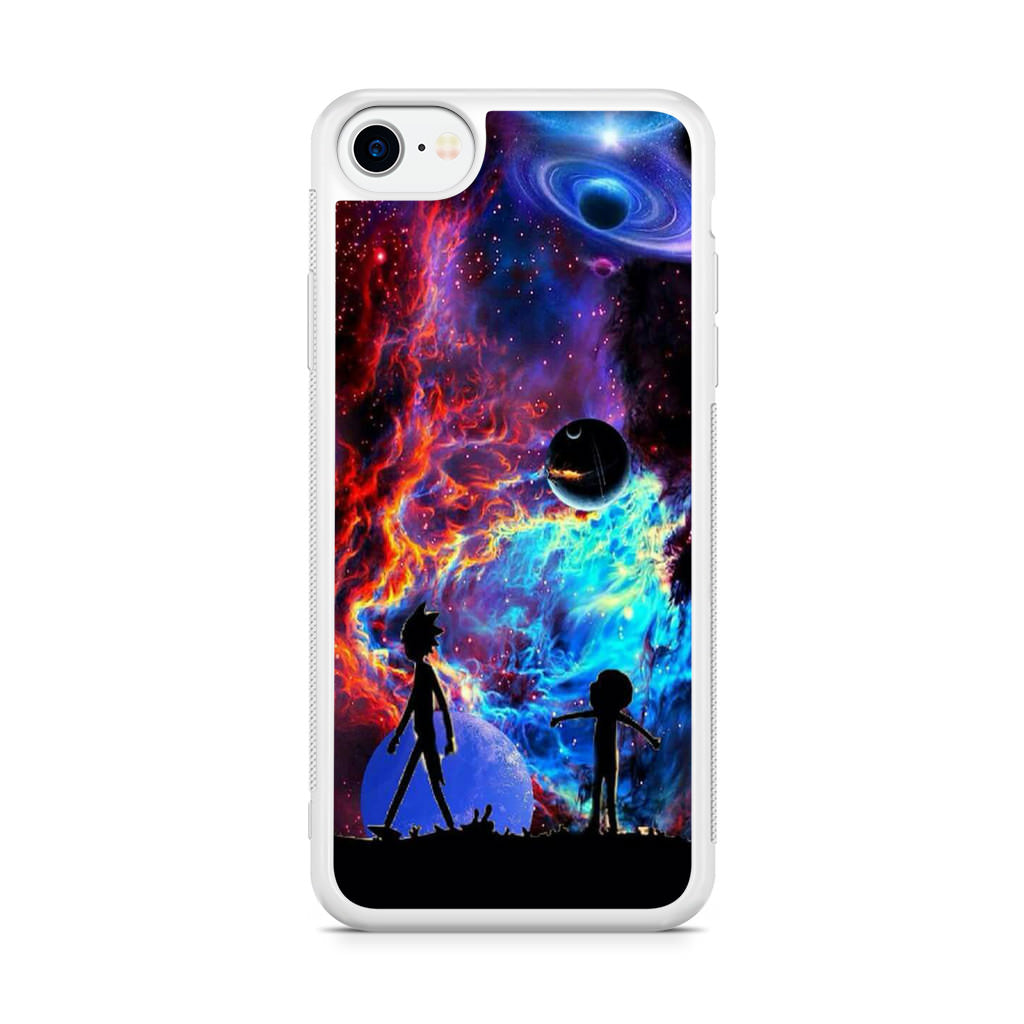 Rick And Morty Flat Galaxy iPhone SE 3rd Gen 2022 Case