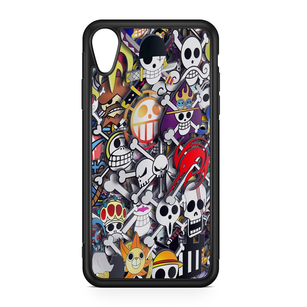 All Pirate Symbols One Piece iPhone XR Case