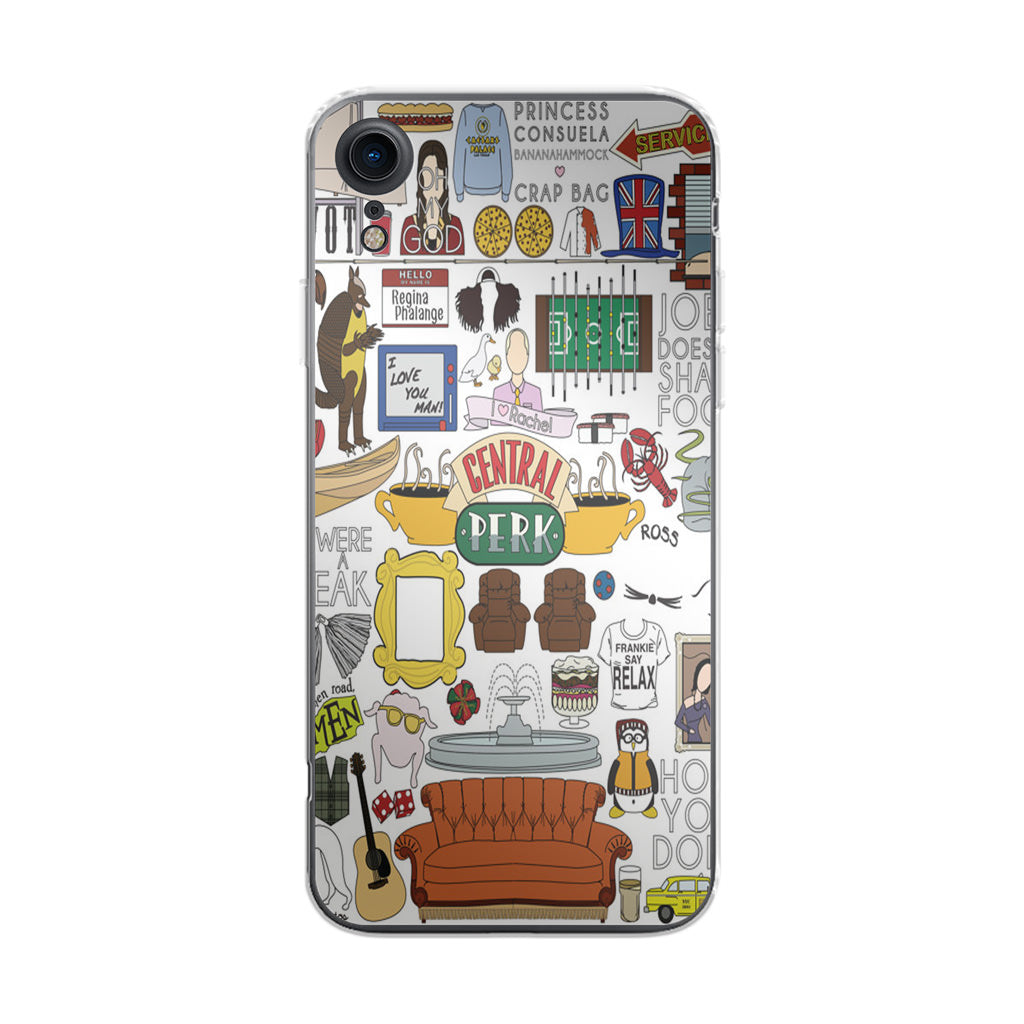 Friends TV Show Central Perk Sticker iPhone XR Case