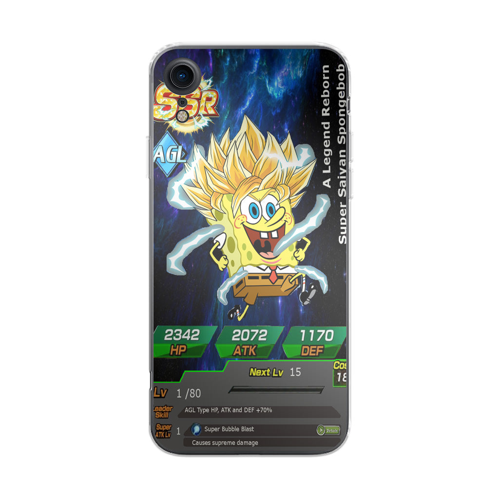 Super Saiyan Spongebob Card iPhone XR Case