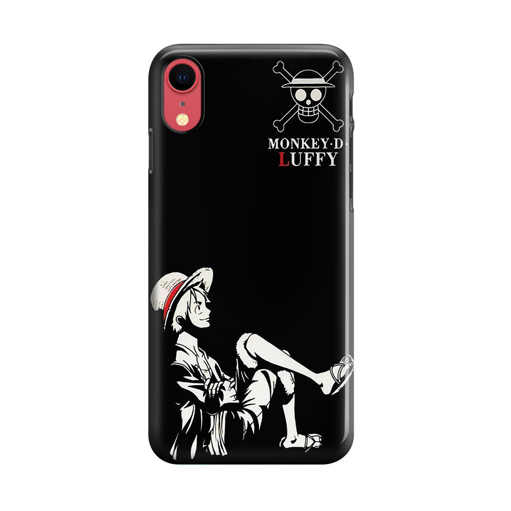 Monkey D Luffy Black And White iPhone XR Case