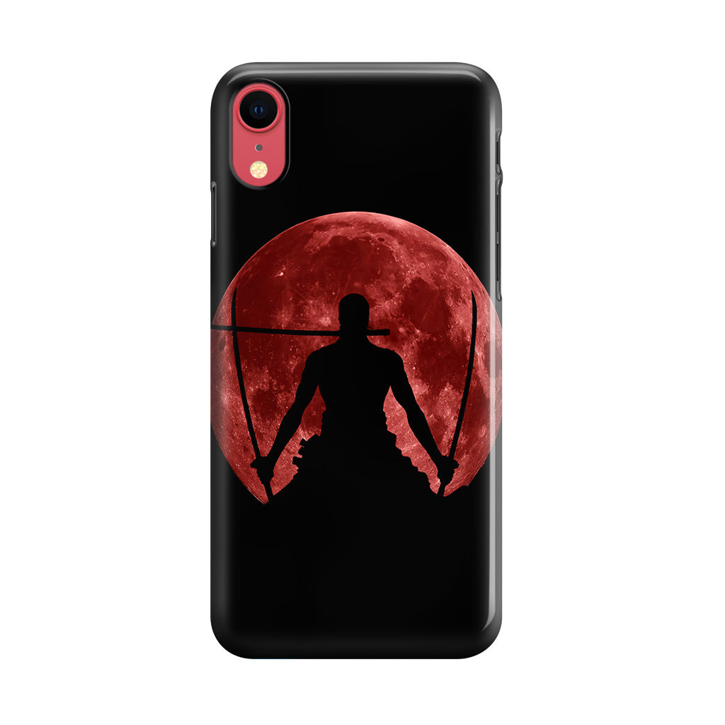 Silhouette Of Zoro In Santoryu Mode iPhone XR Case