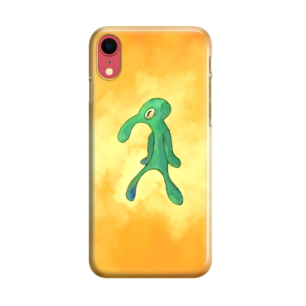 Bold and Brash Squidward Painting iPhone XR Case