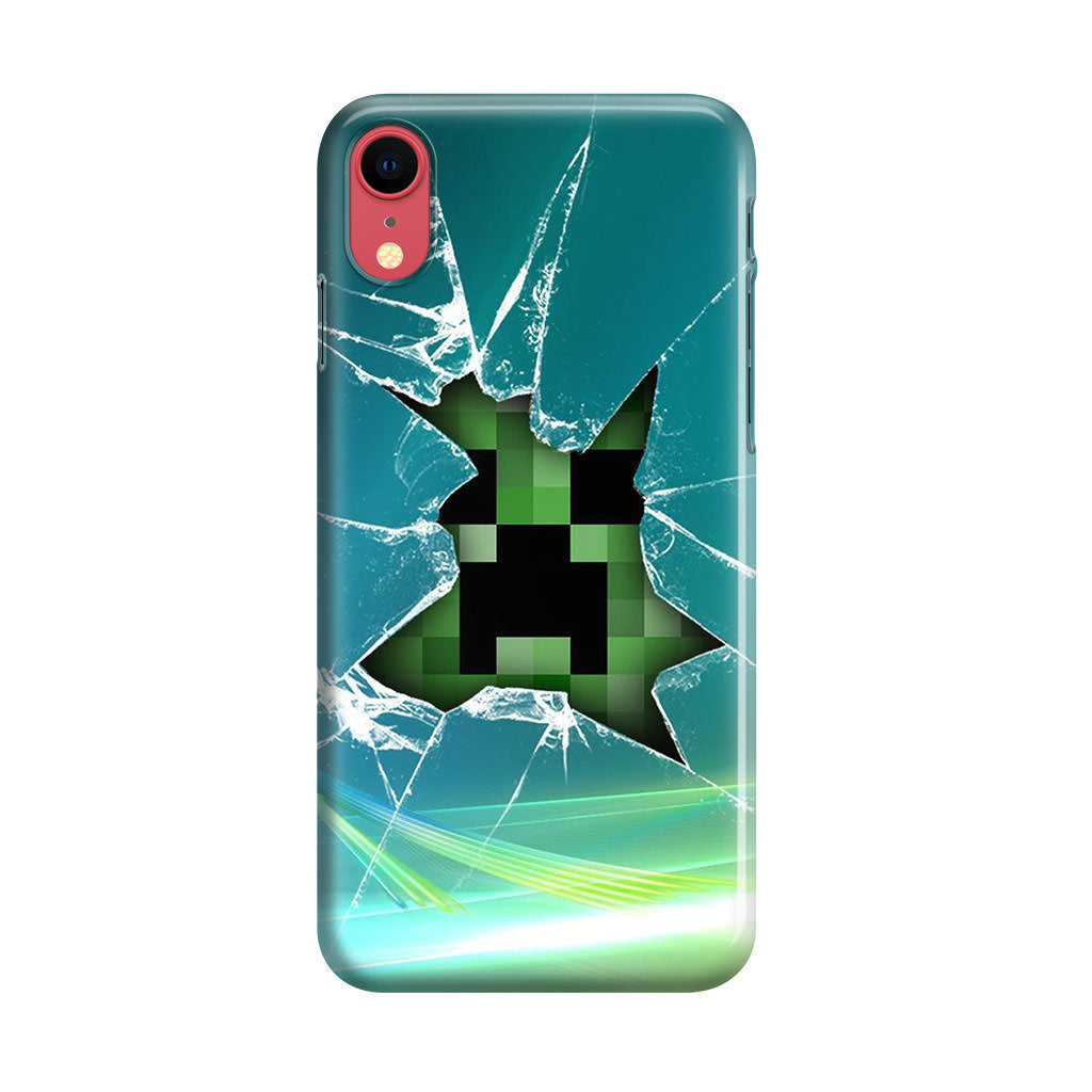 Creeper Glass Broken Green iPhone XR Case