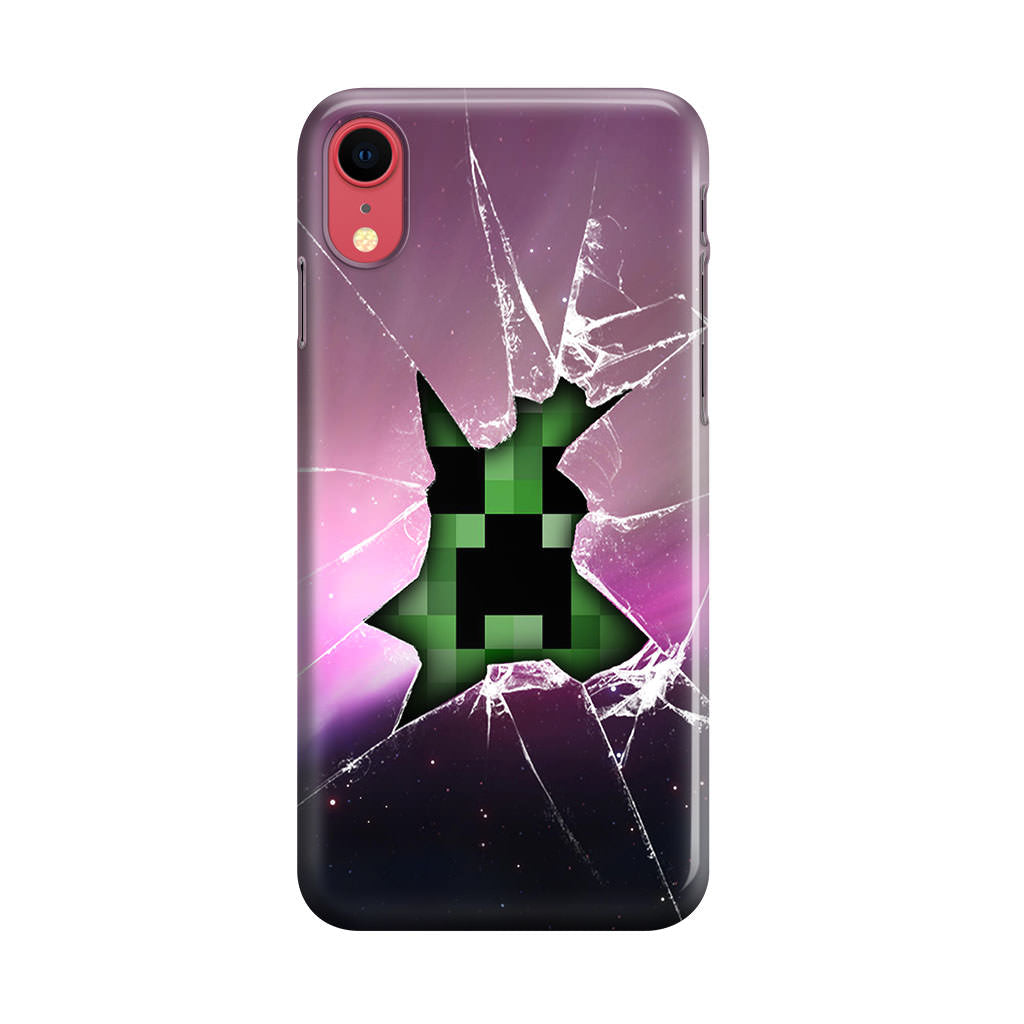 Creeper Glass Broken Violet iPhone XR Case