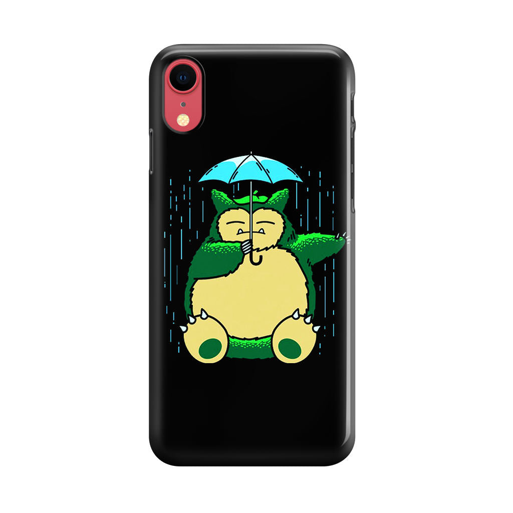 Cute Snorlax Umbrella iPhone XR Case