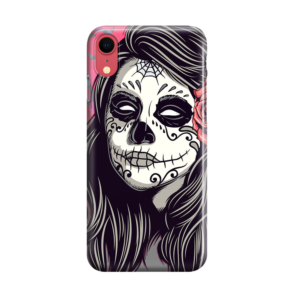 Girl Skull Flower iPhone XR Case