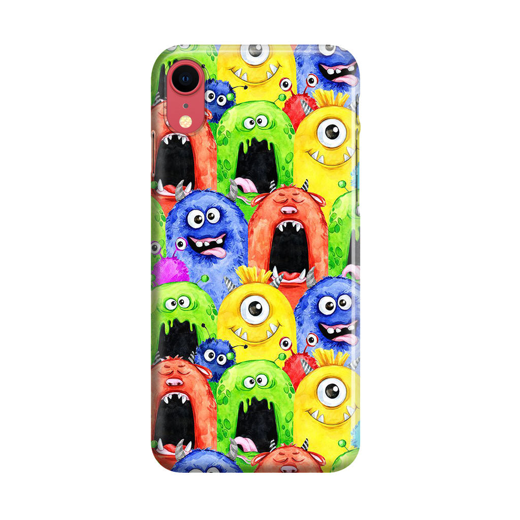 Monster Watercolor Art iPhone XR Case