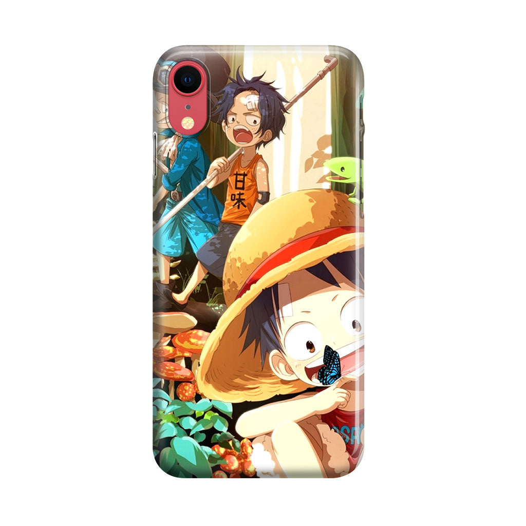 One Piece Little Sabo Ace Luffy Cute iPhone XR Case