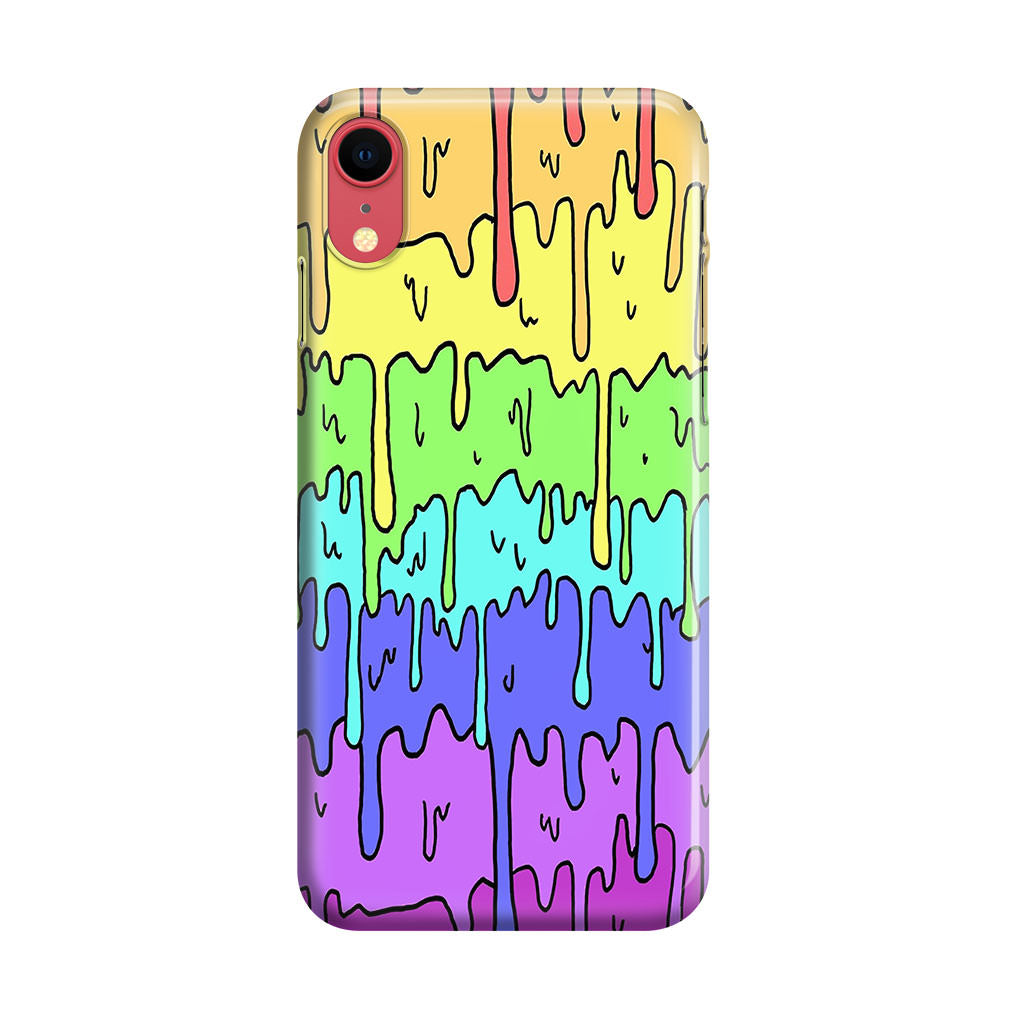 Pastel Kawaii Melting Rainbow iPhone XR Case