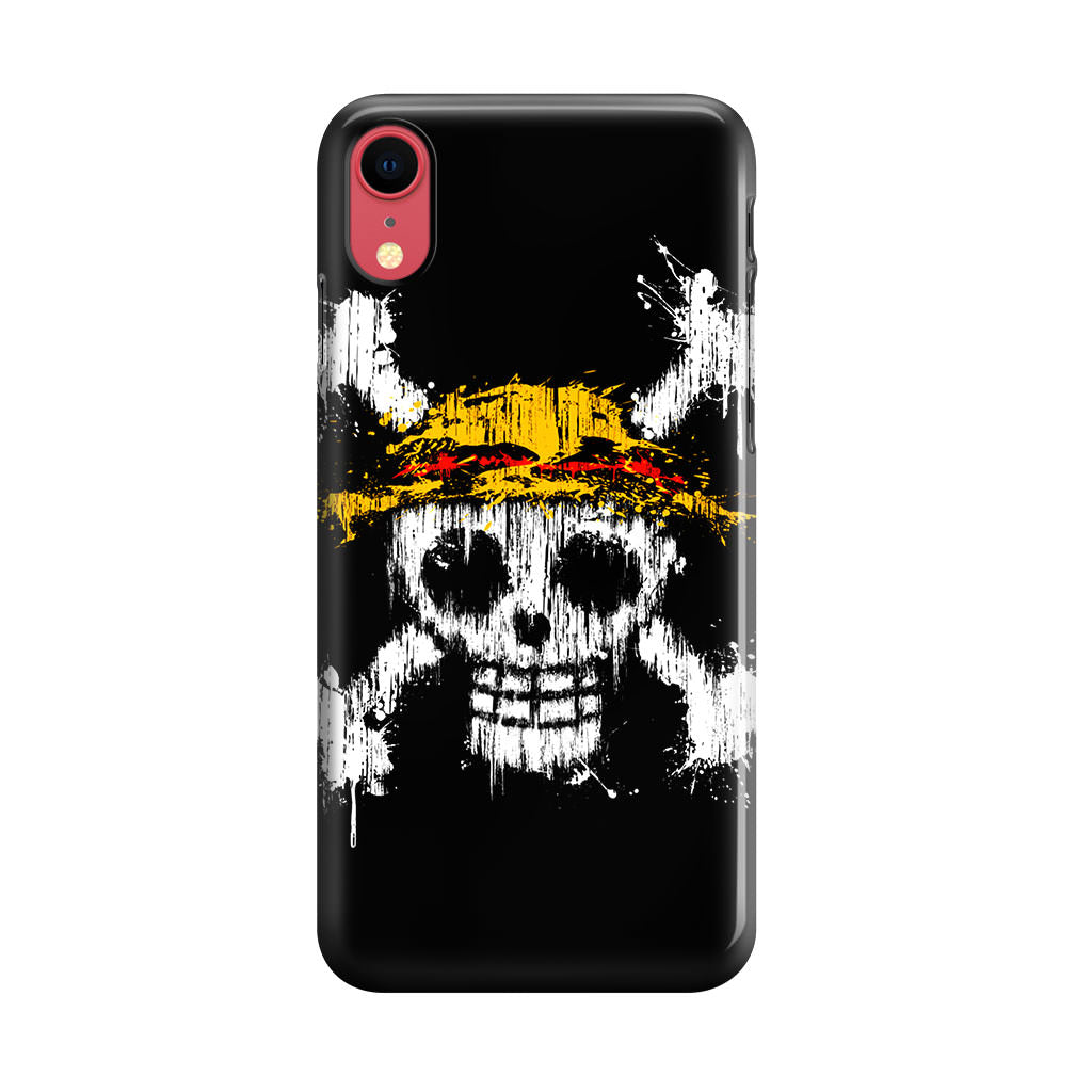 Straw Hat Pirate Logo Paint iPhone XR Case