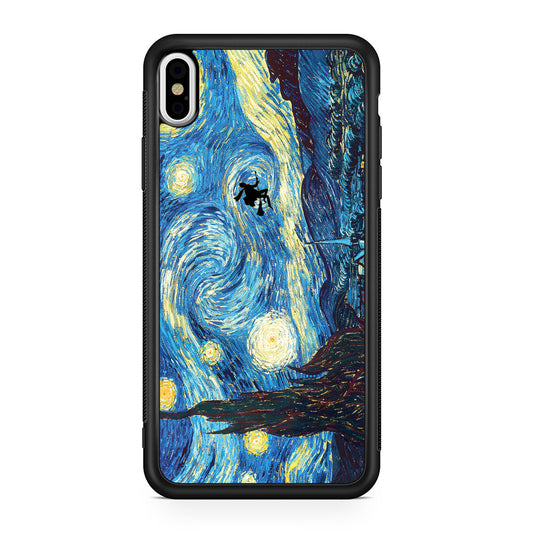 Witch Flying In Van Gogh Starry Night iPhone X / XS / XS Max Case