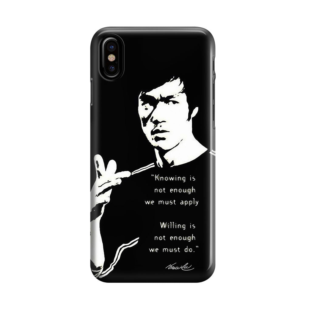 Bruce Lee Quotes iPhone X / XS / XS Max Case