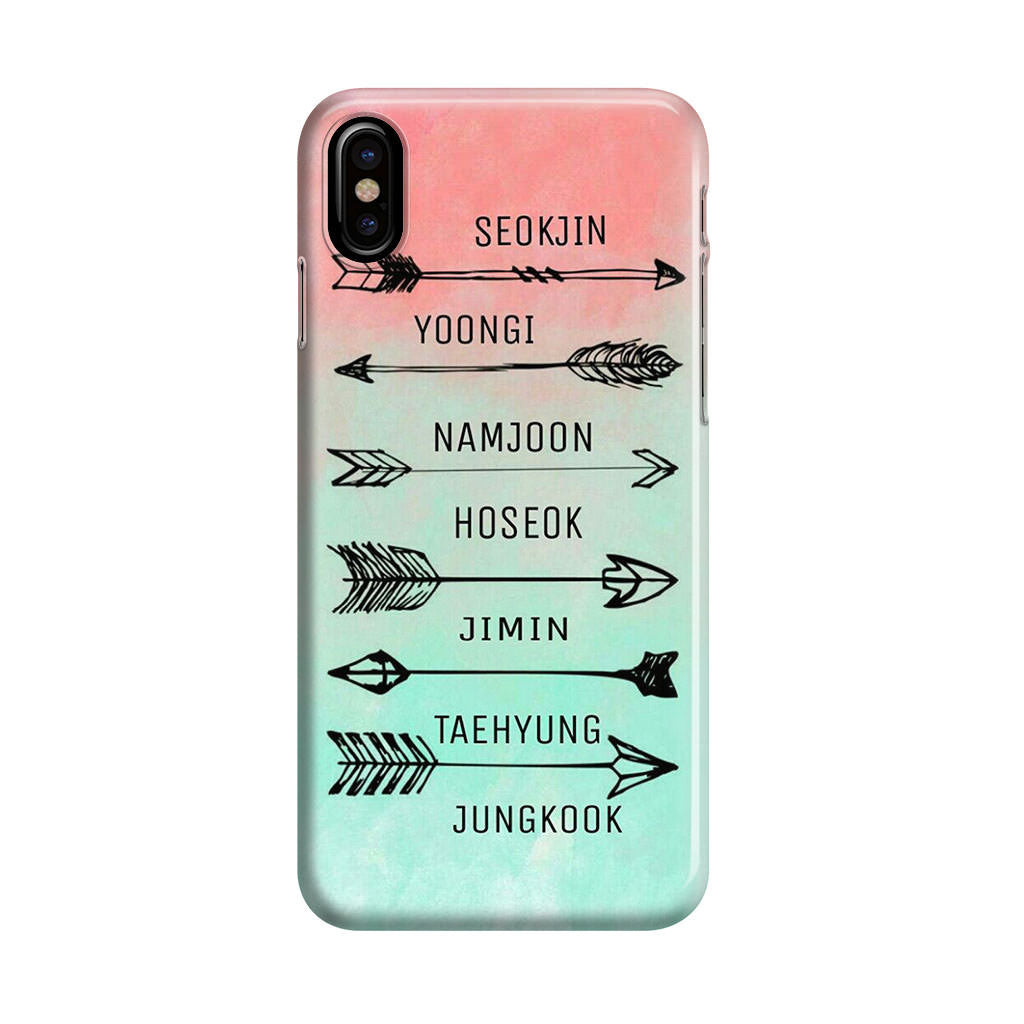 BTS Members Name iPhone X / XS / XS Max Case