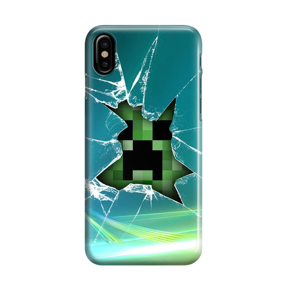 Creeper Glass Broken Green iPhone X / XS / XS Max Case